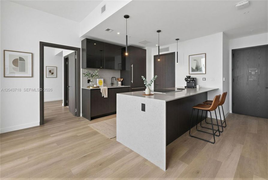 Furnished interior view inside a new home in , Miami (Image 8). Furnished interior view inside a new home in , Miami (Image 8).