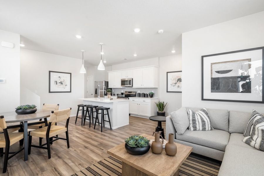 Representative furnished interior of a home built from the 2003 by Risewell Homes in Harvest Crossing, Aurora (Image 14).