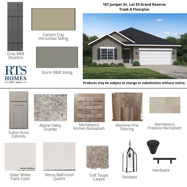 2D floor plan layout of this home in Grand Reserve, Ludowici, GA (Image 3).