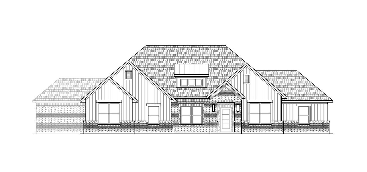 Front exterior of a new home in Taylor Ranch, Springtown, TX, highlighting curb appeal (Image 1). Front exterior of a new home in Taylor Ranch, Springtown, TX, highlighting curb appeal (Image 1).