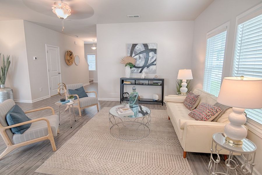 Representative furnished interior of a home built from the Cliffside by Hurricane Builders in Percival Village, Columbia (Image 11).