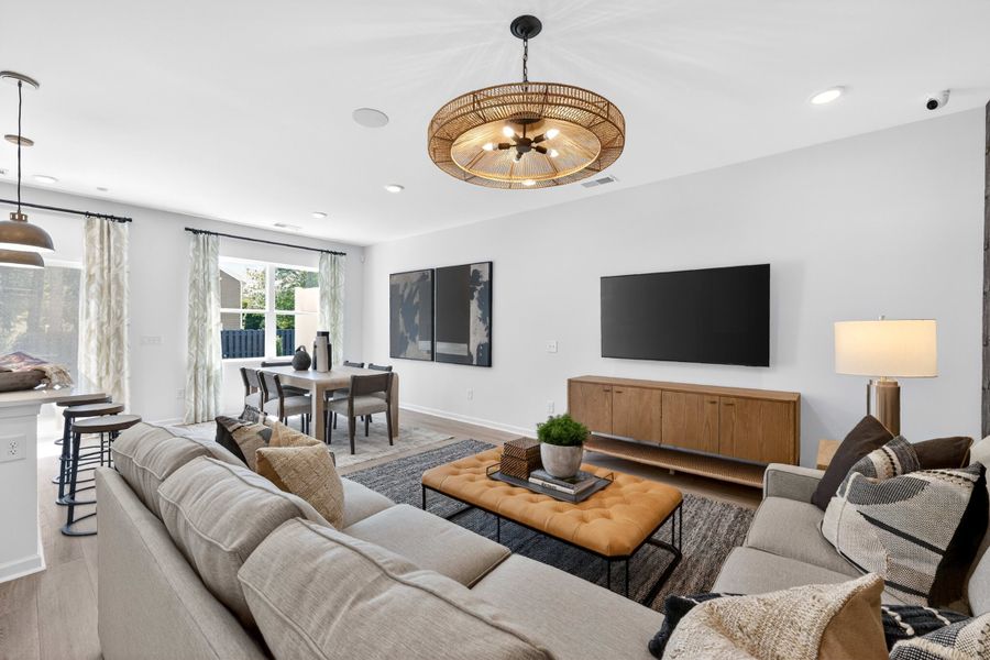 Representative furnished interior of a home built from the Hanover by Tri Pointe Homes in Amplitude, Charlotte (Image 5).