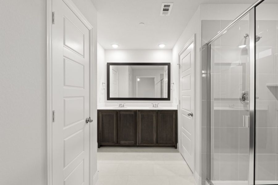 Front exterior of a new home in Sereno Oaks at Buckner Terrace, Dallas, TX, highlighting curb appeal (Image 24).