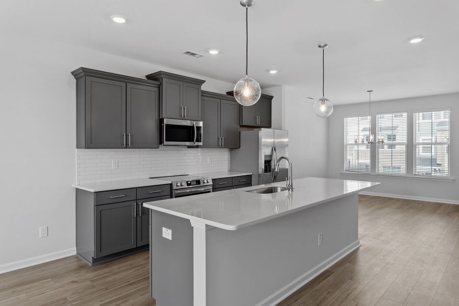 Furnished interior view inside a new home in Renaissance at White Oak, Garner (Image 6). Furnished interior view inside a new home in Renaissance at White Oak, Garner (Image 6).