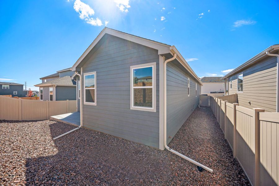 Exterior details and patio area of a home in Trails at Aspen Ridge-3, Colorado Springs (Image 22).
