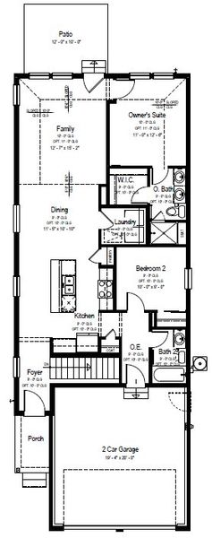 2D floor plan layout for the The Pagosa by View Homes in Aspen Meadows-4, Colorado Springs, CO (Image 3).