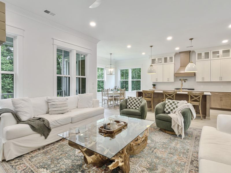 Furnished interior view inside a new home in Overlook at Copahee Sound, Awendaw (Image 19).