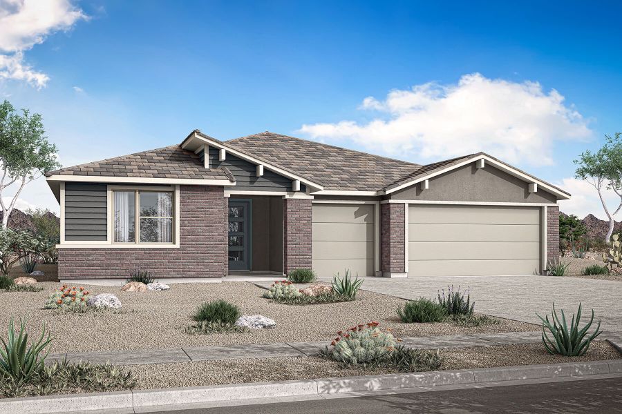 Representative exterior photo of a completed home built from the Garnet by Mattamy Homes in Las Ventanas, Goodyear, AZ (Image 2).