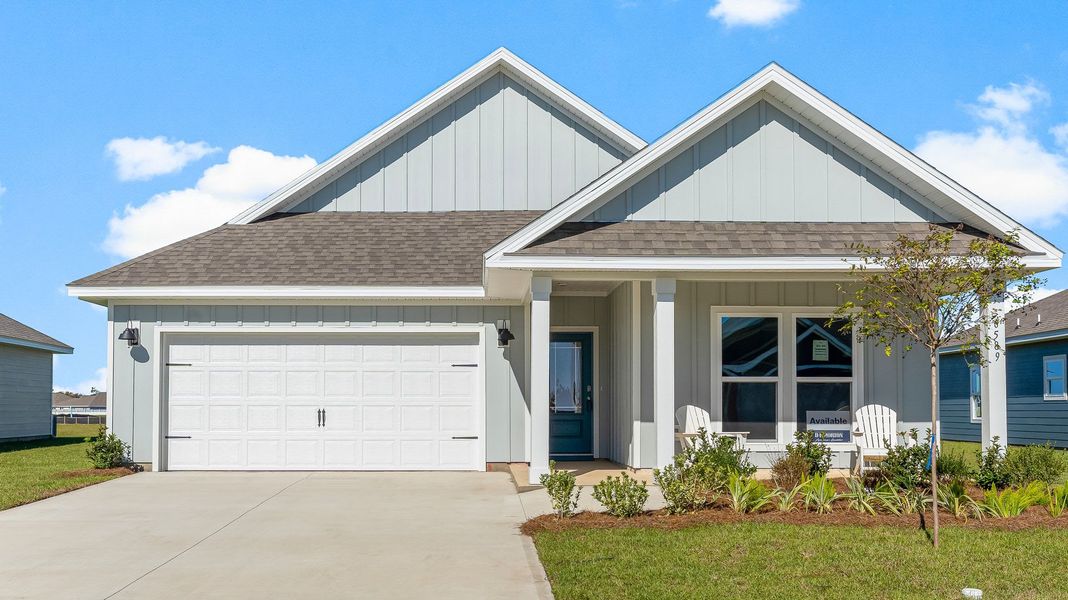 Representative exterior photo of a completed home built from the The Riverside by D.R. Horton in Liberty, Panama City, FL (Image 24).