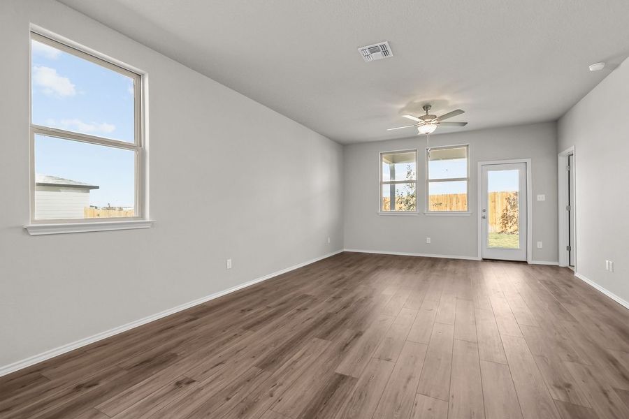 Representative unfurnished interior of a home built from the The Frio F by Davidson Homes LLC in Heartland, Heartland (Image 15). Representative unfurnished interior of a home built from the The Frio F by Davidson Homes LLC in Heartland, Heartland (Image 15).
