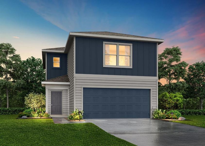 Front exterior of a new home in Courtland Place, Cleburne, TX, highlighting curb appeal (Image 1). Front exterior of a new home in Courtland Place, Cleburne, TX, highlighting curb appeal (Image 1).
