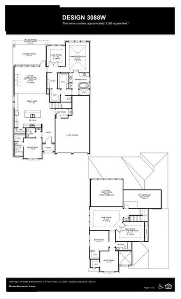 2D floor plan layout of this home in The Lakes Of Somercrest 60', Midlothian, TX (Image 4). 2D floor plan layout of this home in The Lakes Of Somercrest 60', Midlothian, TX (Image 4).