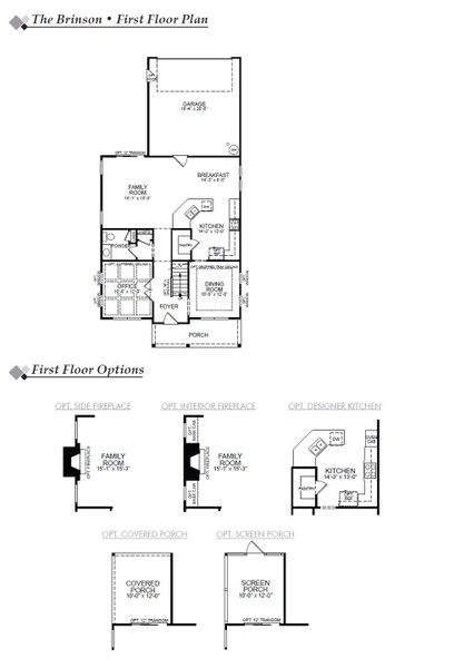 2D floor plan layout for the Brinson by Eastwood Homes in Colleton Park, Aiken, SC (Image 3).