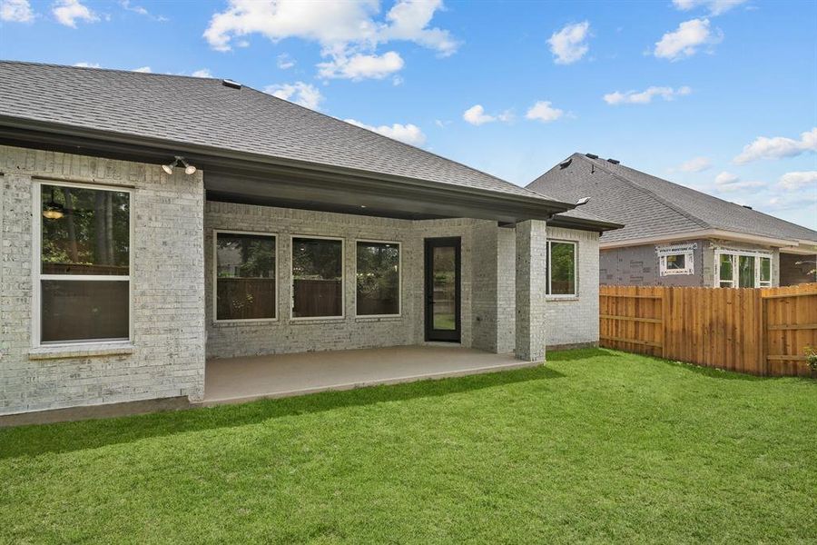 EXAMPLE PHOTO: Fully sodded rear yard w/sprinklers