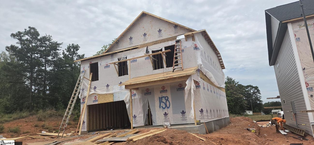 In-progress construction of a new home in Sedona, Greenville, SC (Image 4). In-progress construction of a new home in Sedona, Greenville, SC (Image 4).