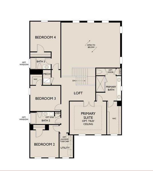 2D floor plan layout for the Griffin by Ashton Woods in Oakfield Trails Traditional, Parrish, FL (Image 3).