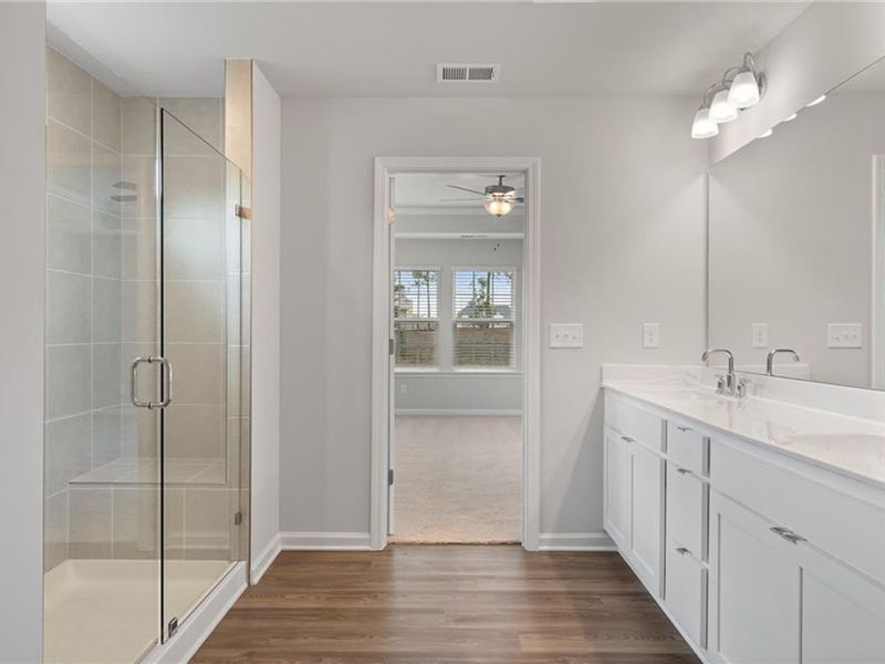 Furnished interior view inside a new home in Cedar Farms, Winder (Image 15). Furnished interior view inside a new home in Cedar Farms, Winder (Image 15).