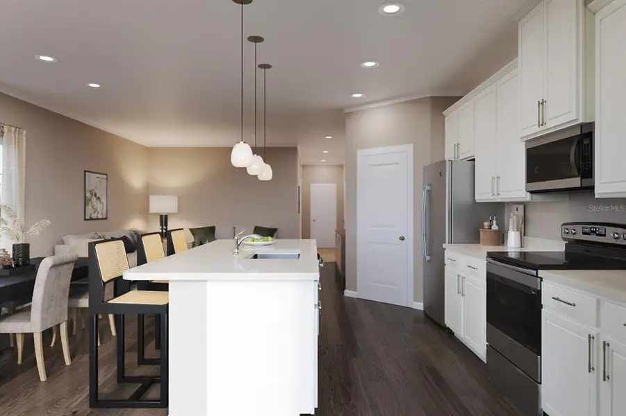 Furnished interior view inside a new home in Pine Pointe at Astonia, Davenport (Image 11). Furnished interior view inside a new home in Pine Pointe at Astonia, Davenport (Image 11).