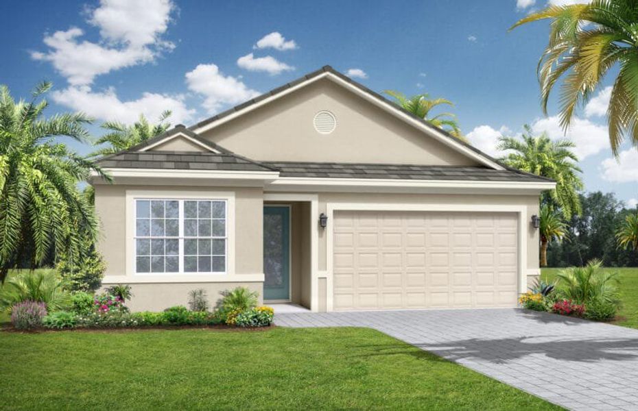 Representative exterior photo of a completed home built from the Antigua by Medallion Home in The Willows, Parrish, FL (Image 1). Representative exterior photo of a completed home built from the Antigua by Medallion Home in The Willows, Parrish, FL (Image 1).