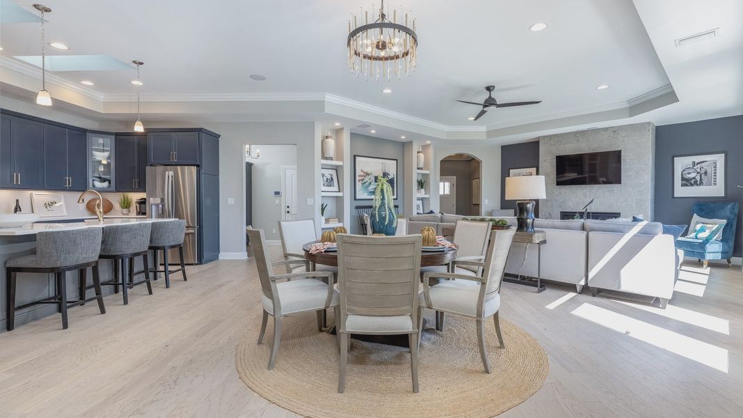 Furnished interior view inside a new home in Courtyards by Carrell, Ocean Isle Beach (Image 11). Furnished interior view inside a new home in Courtyards by Carrell, Ocean Isle Beach (Image 11).