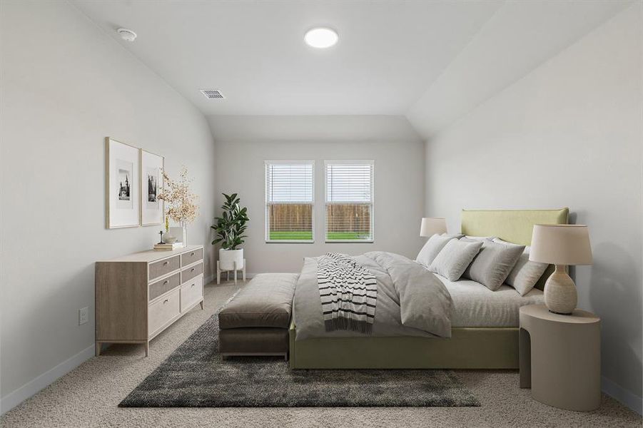 Primary Suite in the Emmy II home plan by Trophy Signature Homes - REPRESENTATIVE PHOTO