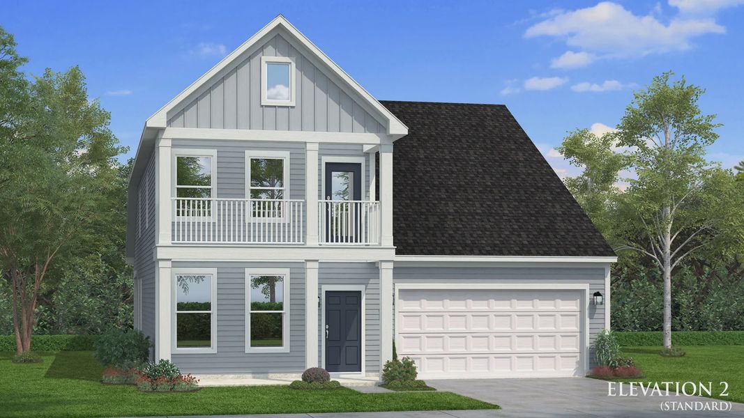 Representative exterior photo of a completed home built from the Ansley by DRB Homes in Sanctuary at Panther Creek, Durham, NC (Image 24).