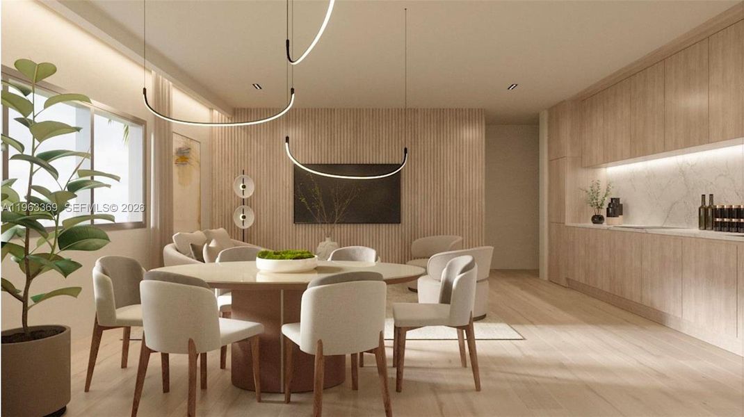 Furnished interior view inside a new home in , Miami Beach (Image 18).