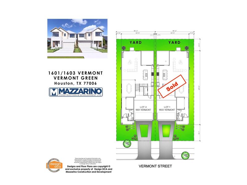 * LAST ONE LEFT * Please be aware that these plans are the property of the architect/builder designer that designed them not DUX Realty, Mazzarino Construction or 1601 VERMONT LLC and are protected from reproduction and sharing under copyright law. These drawing are for general information only. Measurements, square footages and features are for illustrative marketing purposes. All information should be independently verified. Plans are subject to change without notification.