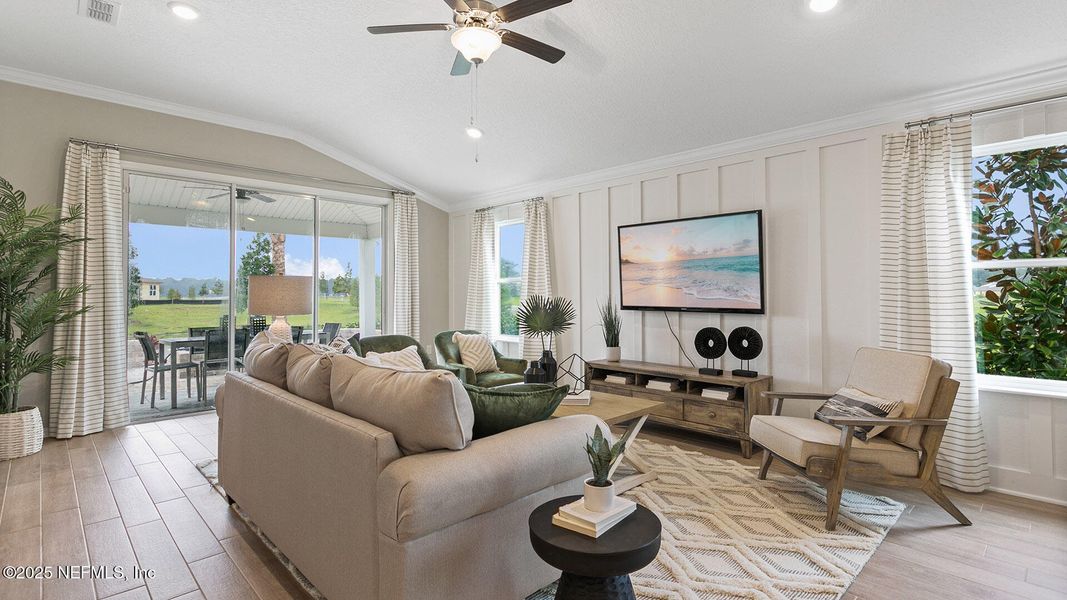 Furnished interior view inside a new home in Sawmill Branch, Palm Coast (Image 7).
