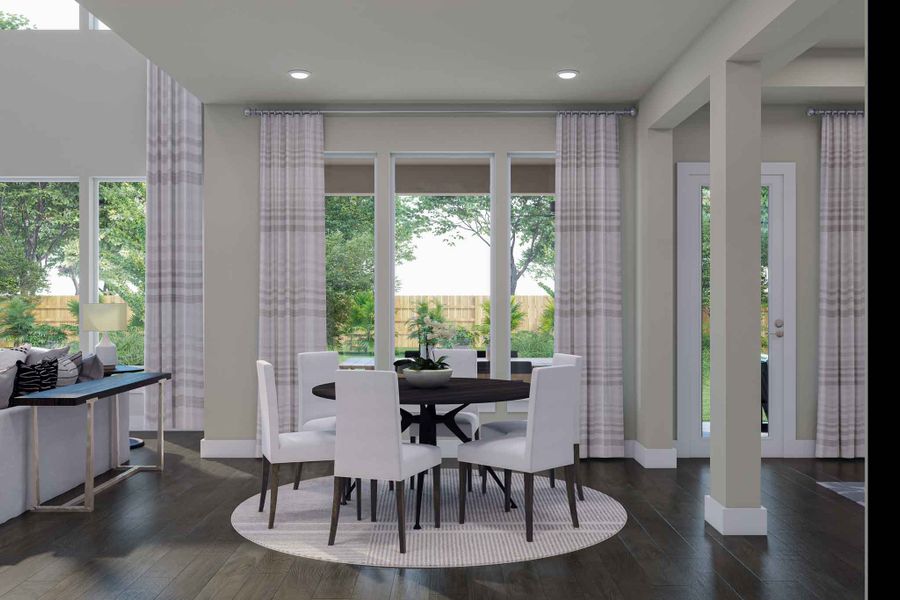 Representative furnished interior of a home built from the Marsala by Tri Pointe Homes in Legacy Grove, Montgomery (Image 7).