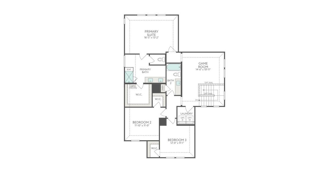 2D floor plan layout for the Laurel by Tri Pointe Homes in Landmark, Denton, TX (Image 4). 2D floor plan layout for the Laurel by Tri Pointe Homes in Landmark, Denton, TX (Image 4).