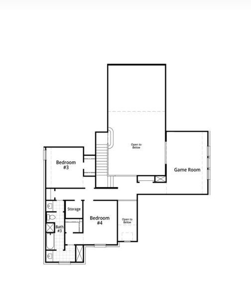 2D floor plan layout for the Millbeck Plan by Highland Homes in Mosaic: Artisan Series - 60ft Lots, Prosper, TX (Image 22). 2D floor plan layout for the Millbeck Plan by Highland Homes in Mosaic: Artisan Series - 60ft Lots, Prosper, TX (Image 22).