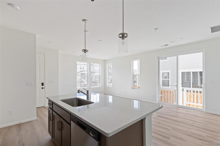 Furnished interior view inside a new home in Turnberry, Commerce City (Image 9).