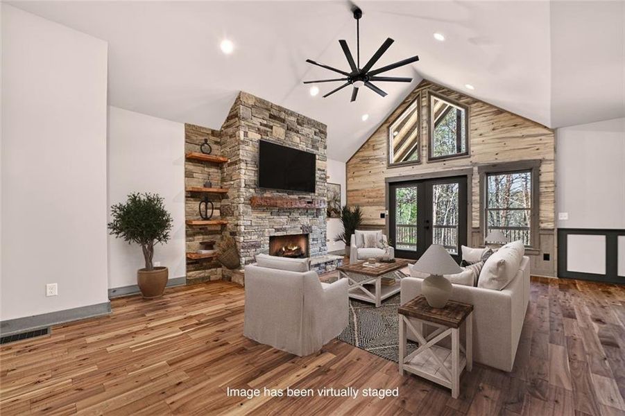 Furnished interior view inside a new home in , Ellijay (Image 36). Furnished interior view inside a new home in , Ellijay (Image 36).