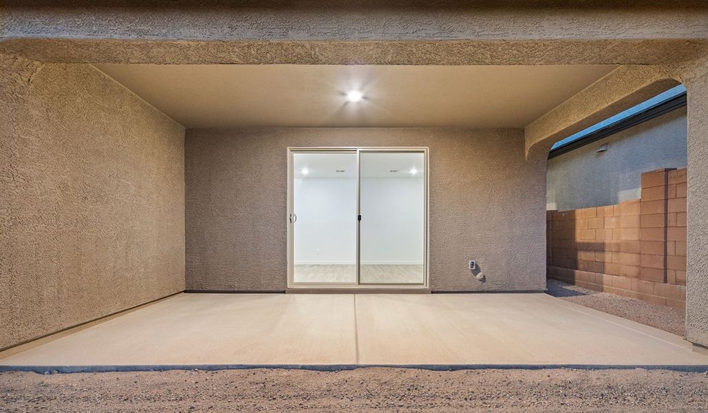 Exterior details and patio area of a home in The Oasis at Rocking K, Vail (Image 26).