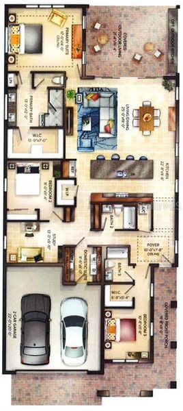 2D floor plan layout of this home in , St. Cloud, FL (Image 5).