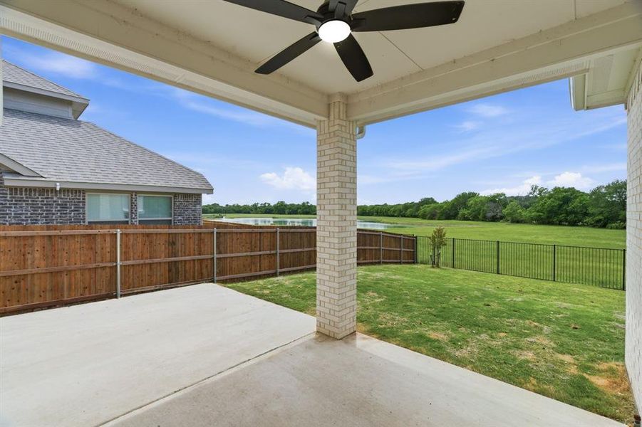 Exterior details and patio area of a home in , Aledo (Image 26).