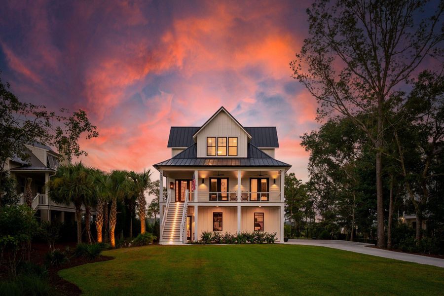 Front exterior of a new home in , Awendaw, SC, highlighting curb appeal (Image 19). Front exterior of a new home in , Awendaw, SC, highlighting curb appeal (Image 19).