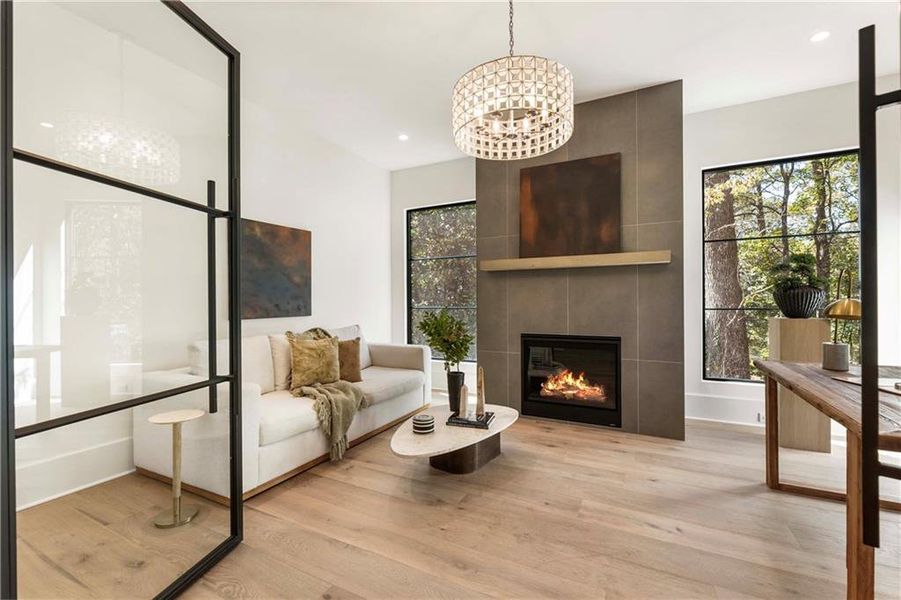 Furnished interior view inside a new home in , Sandy Springs (Image 59). Furnished interior view inside a new home in , Sandy Springs (Image 59).