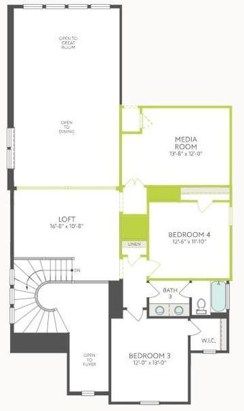 2D floor plan layout of this home in Pecan Ridge, Fulshear, TX (Image 3). 2D floor plan layout of this home in Pecan Ridge, Fulshear, TX (Image 3).