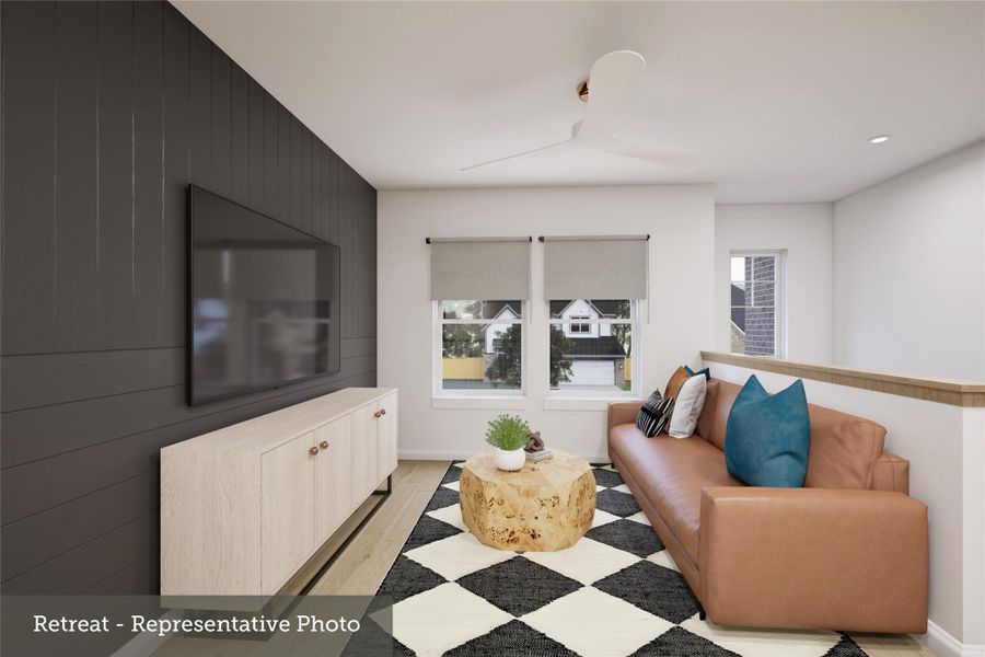 Furnished interior view inside a new home in Crighton Cove - Enclave Collection, Conroe (Image 5).