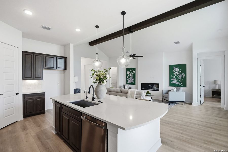 Furnished interior view inside a new home in Alsatian Oaks, Castroville (Image 8). Furnished interior view inside a new home in Alsatian Oaks, Castroville (Image 8).