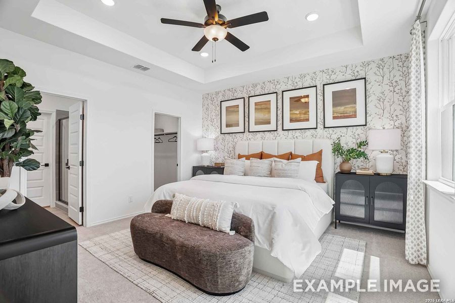 Furnished interior view inside a new home in Morgan Meadows, San Antonio (Image 32). Furnished interior view inside a new home in Morgan Meadows, San Antonio (Image 32).