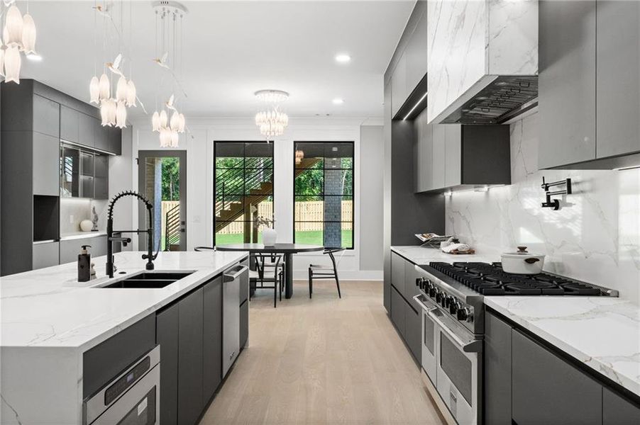 Furnished interior view inside a new home in , Suwanee (Image 8).
