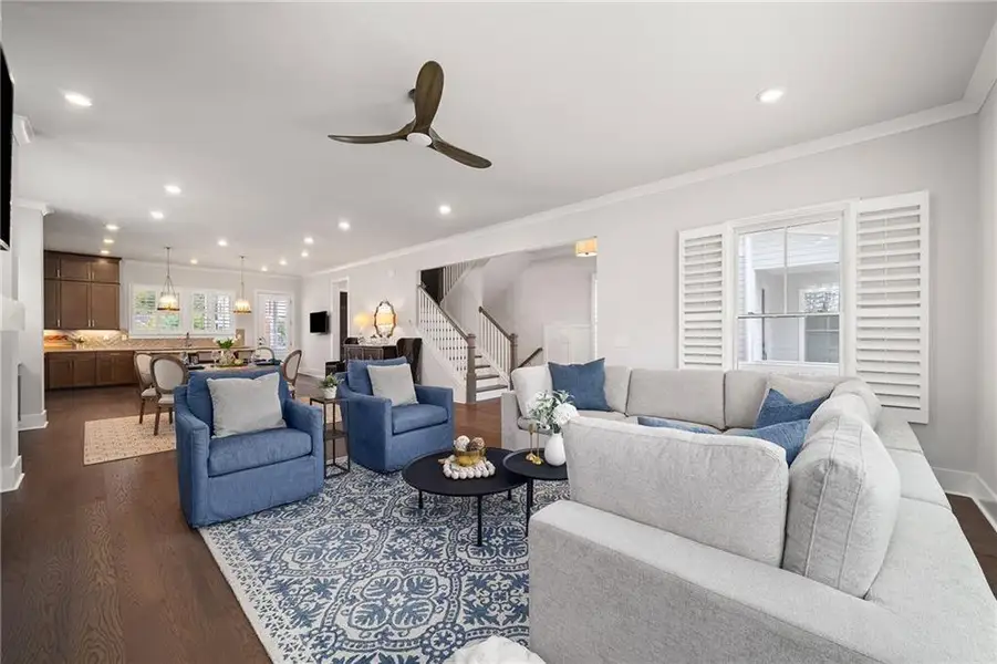 Furnished interior view inside a new home in Manning on the Square, Alpharetta (Image 15).