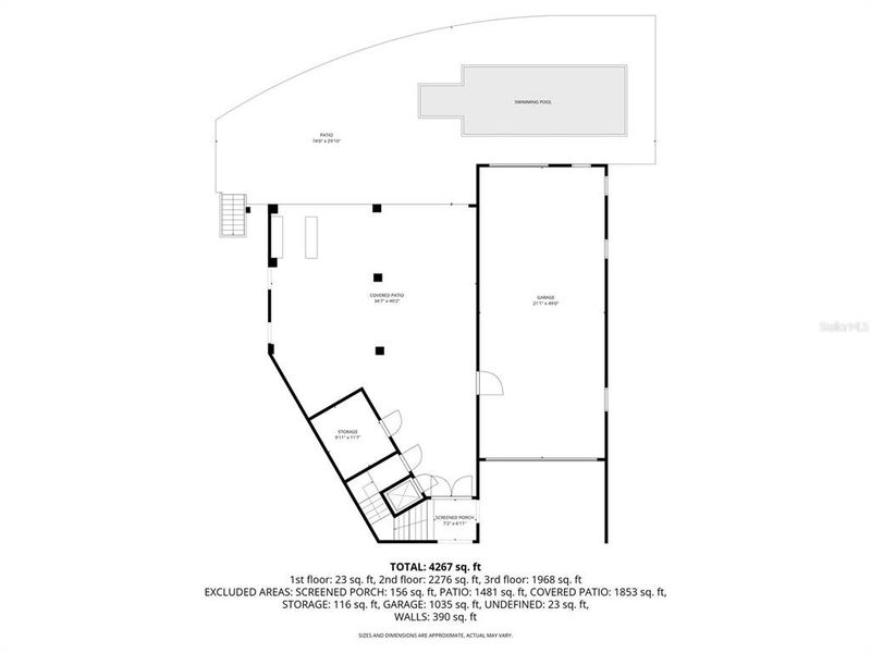 2D floor plan layout of this home in , St. Petersburg, FL (Image 9).