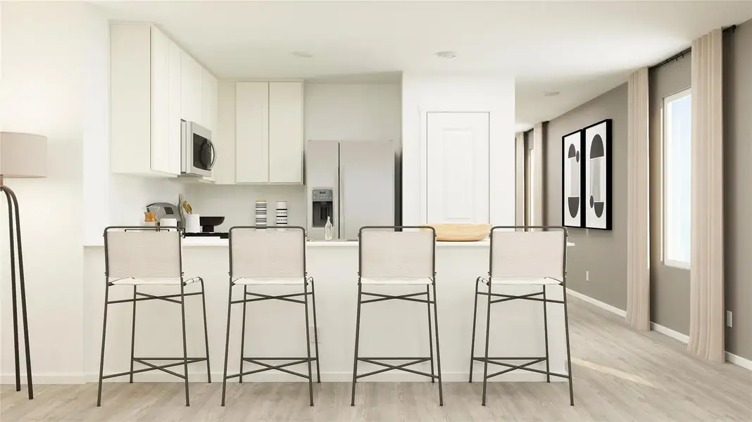 Furnished interior view inside a new home in Sunterra, Katy (Image 15).