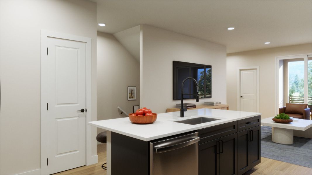 Representative furnished interior of a home built from the B End Unit by Trumark Homes in Hillcrest Creek, Arvada (Image 6).