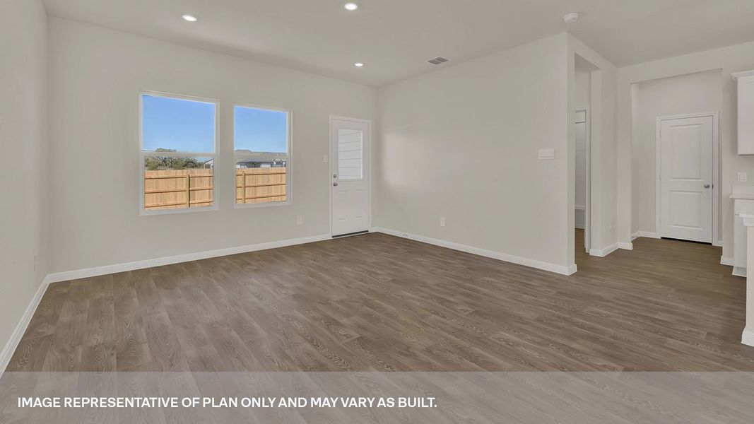 Representative unfurnished interior of a home built from the The Madison by D.R. Horton in Paramount, Kyle (Image 17). Representative unfurnished interior of a home built from the The Madison by D.R. Horton in Paramount, Kyle (Image 17).