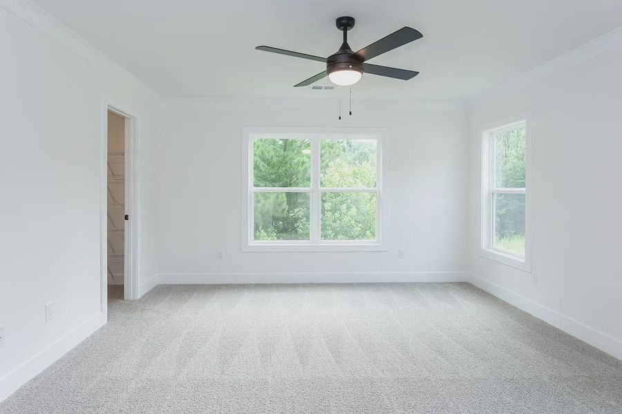 Representative unfurnished interior of a home built from the 1808 Townhome by Adams Homes in Parkstone Place Townhomes, Roebuck (Image 26). Representative unfurnished interior of a home built from the 1808 Townhome by Adams Homes in Parkstone Place Townhomes, Roebuck (Image 26).